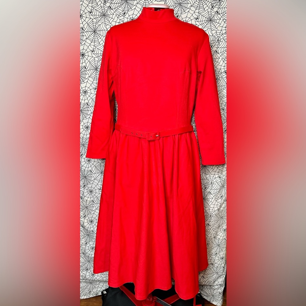 VIXEN BY MICHELINE PITT BAD GIRL SWING DRESS IN TOMATO RED